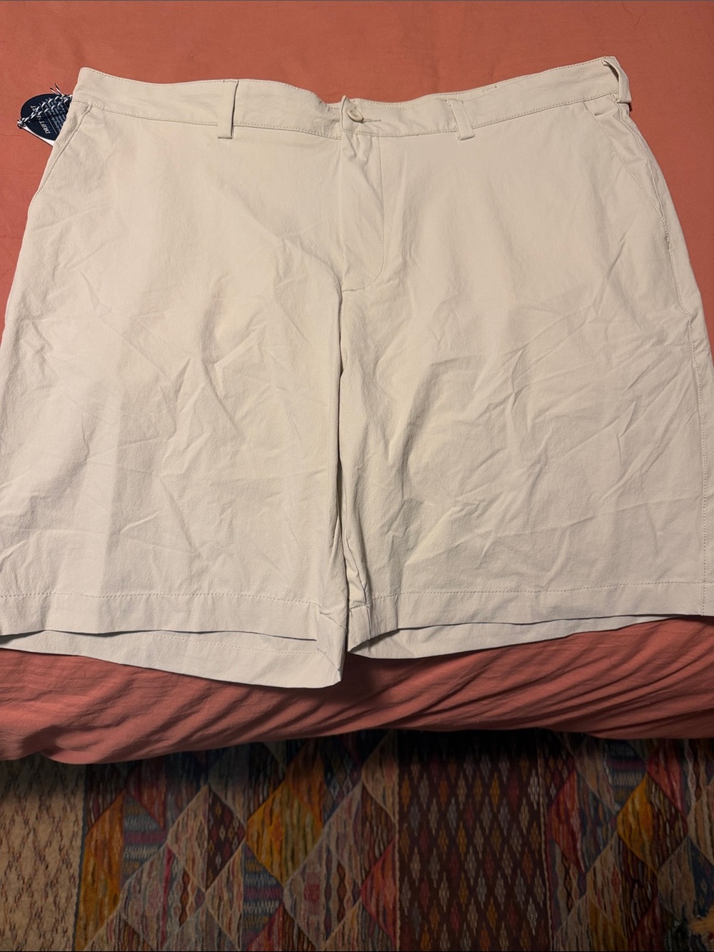 Men's Fish Hippie Flat-Front Casual Shorts with Belt Loops